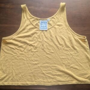 Jungmaven Yellow Sleeveless Crop Tank Top